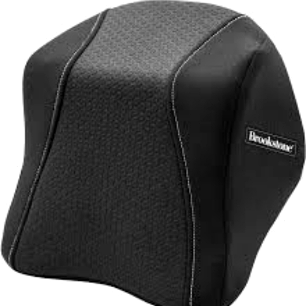 Brookstone Black Neoprene Water Resistant Neck‎ Travel Pillow with Memory Foam